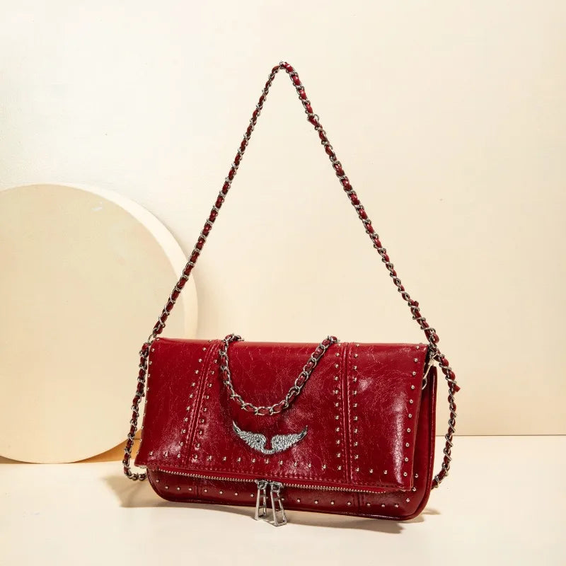 Sac Diamant — Cuir Mat Orné