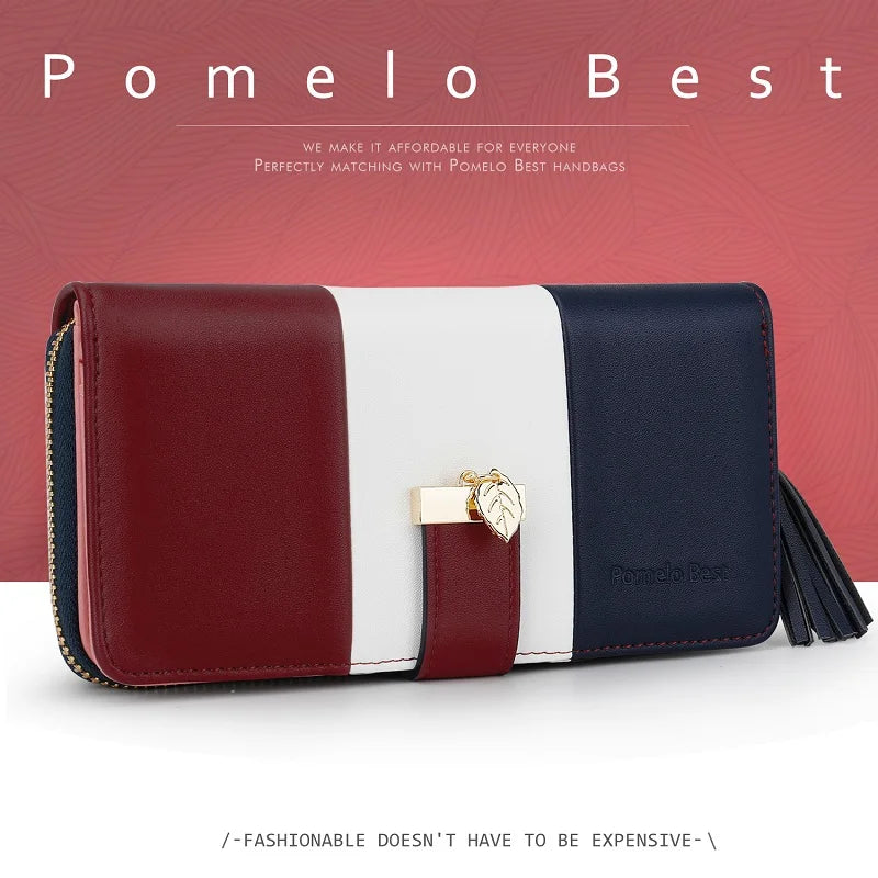 Portefeuille Pomelo — Tricolore Grande Capacité