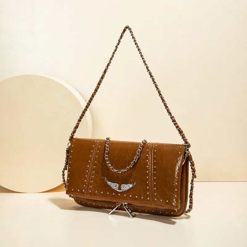 Sac Diamant — Cuir Mat Orné