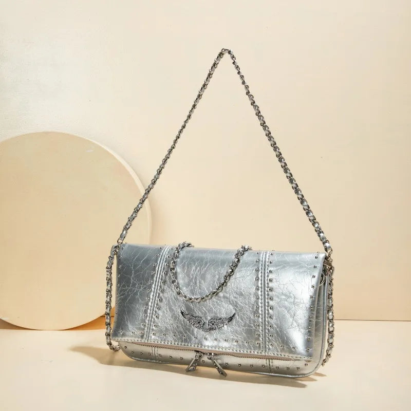 Sac Diamant — Cuir Mat Orné