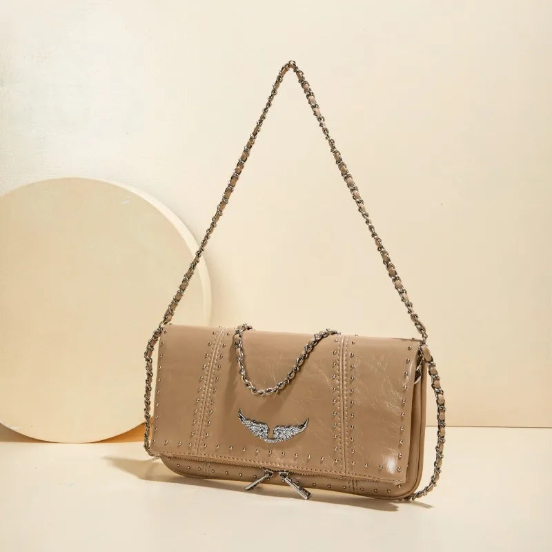 Sac Diamant — Cuir Mat Orné