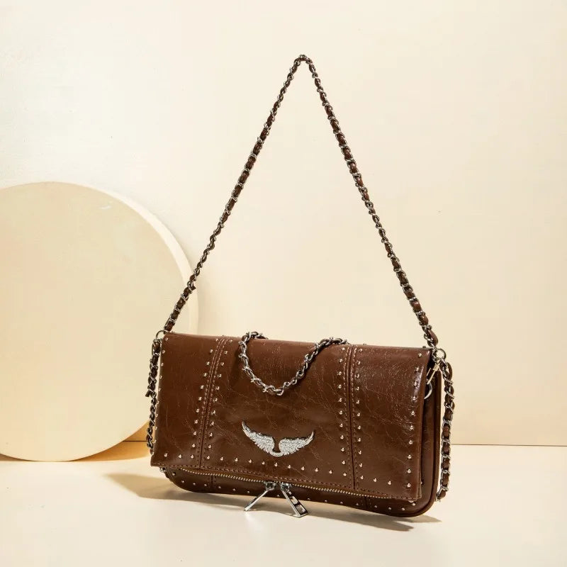 Sac Diamant — Cuir Mat Orné