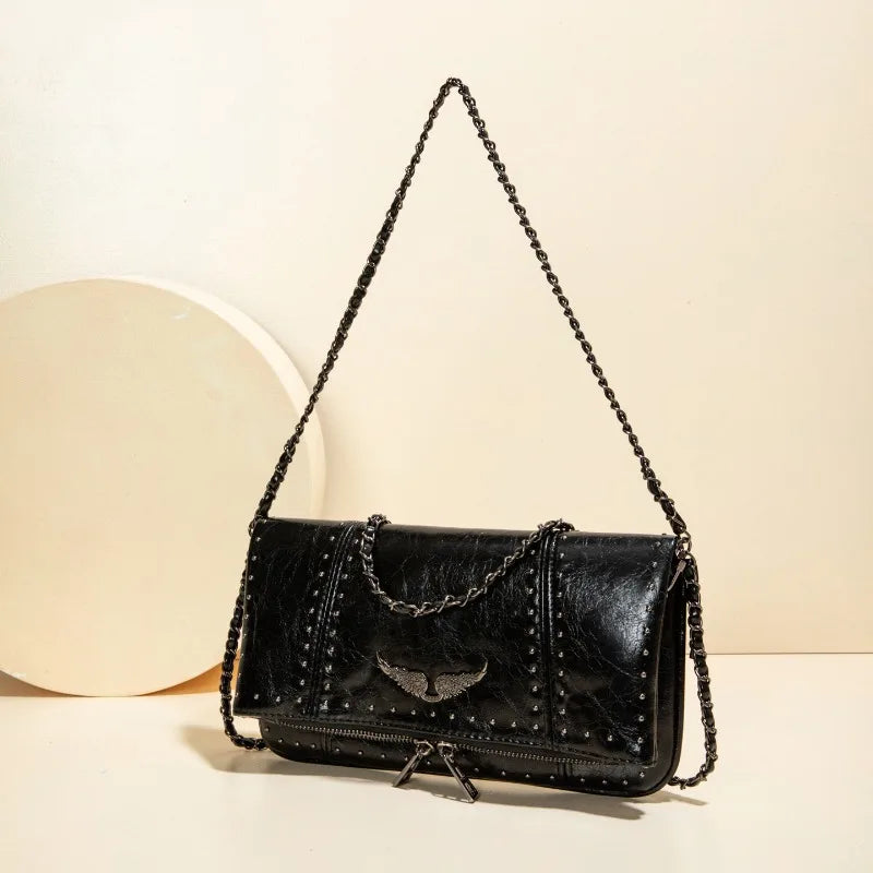 Sac Diamant — Cuir Mat Orné