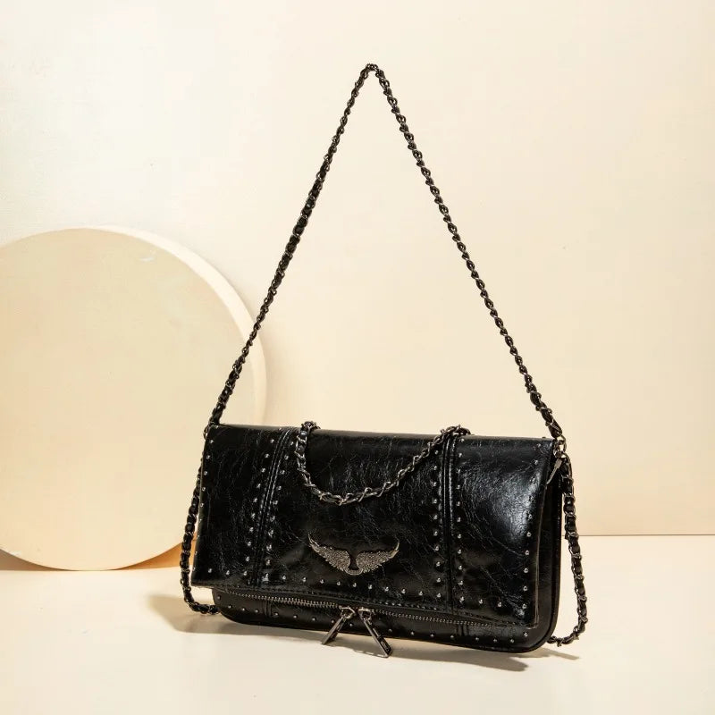 Sac Diamant — Cuir Mat Orné